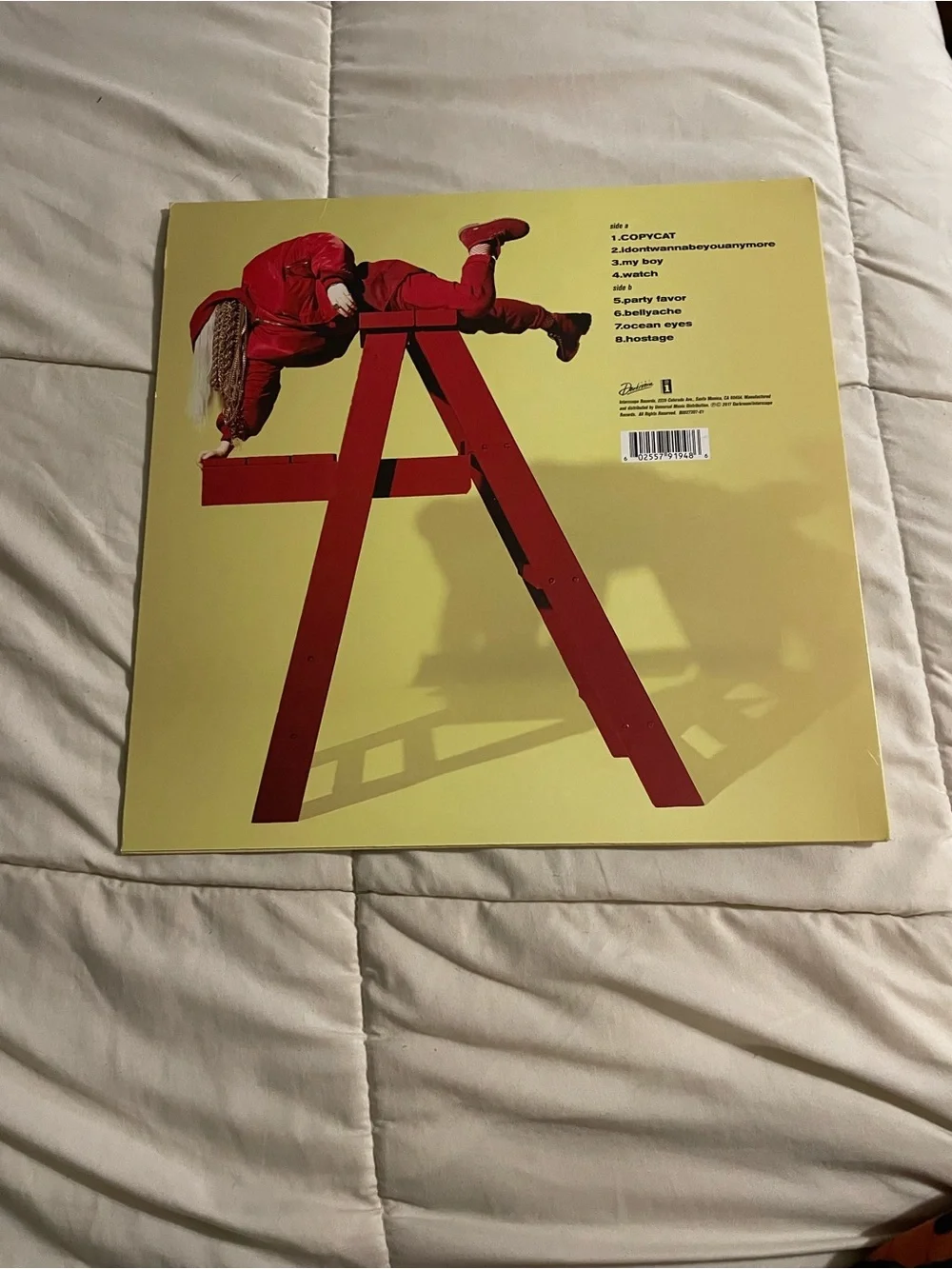 BILLIE EILLISH COPYCAT RECORD RED COLORED VINYL